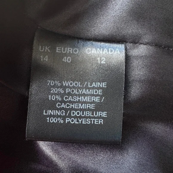 WINDSMOOR RED WOOL CASHMERE BLEND DOUBLE BREASTED COAT WOMENS SIZE 12 - Picture 10 of 13